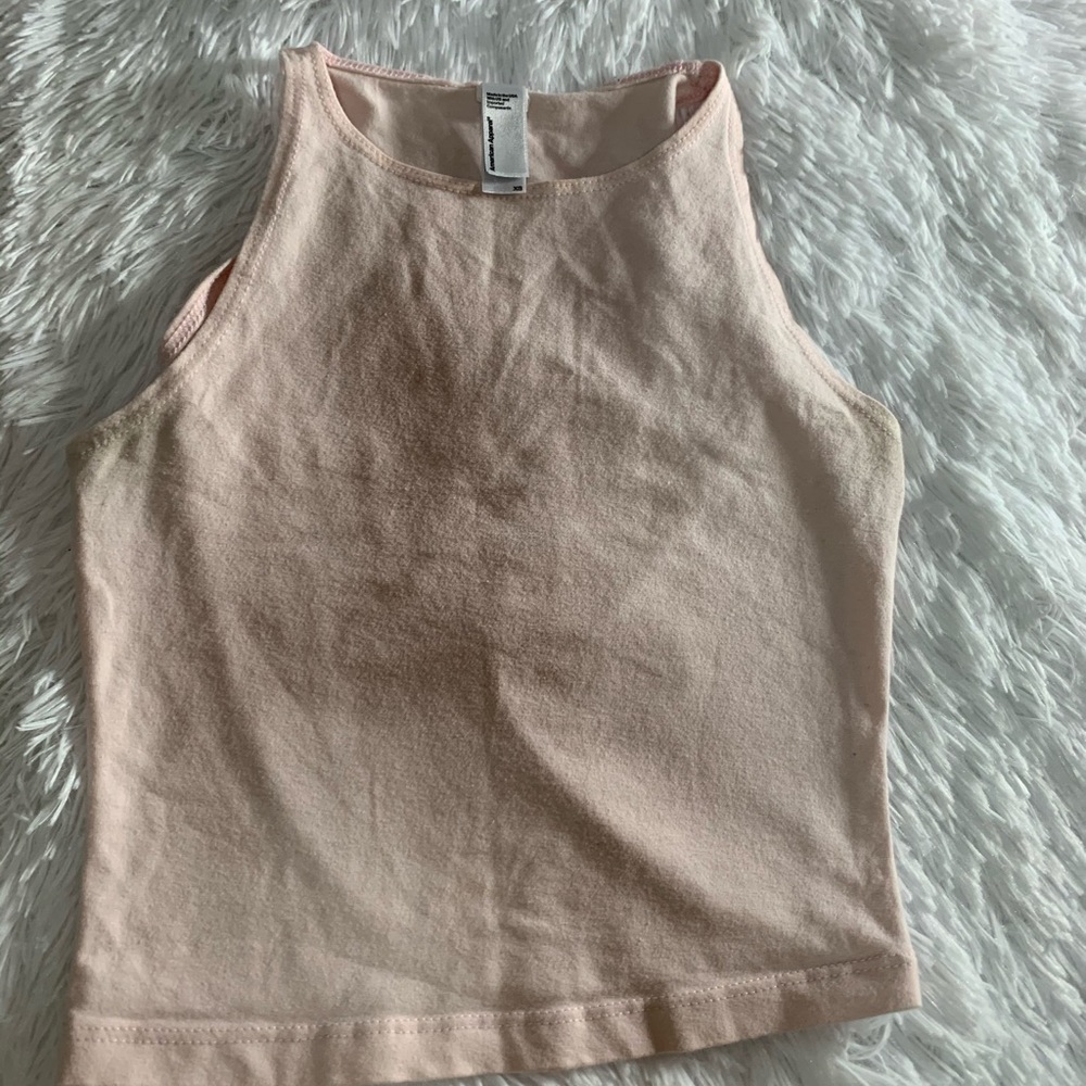 Baby pink American apparel crop top